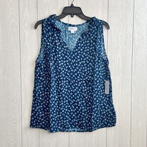 Velvet By Graham & Spenser Catrina Blue Spruce Sleeveless Top XL NWT